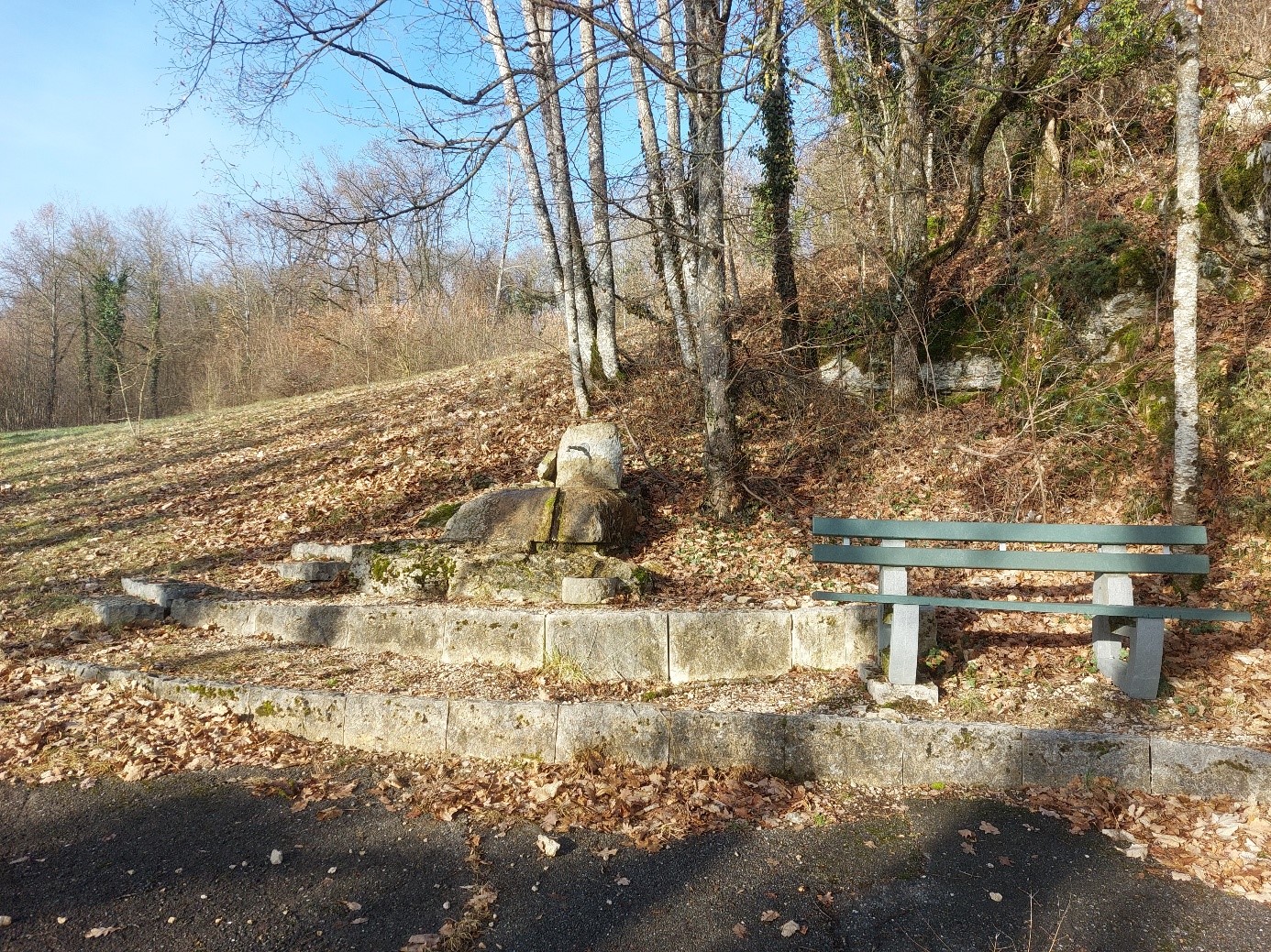 Un joli coin pour se reposer juste avant la montée sur le Mormont